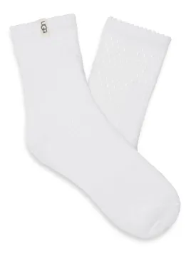 Adabella Quarter Sock in White by UGG