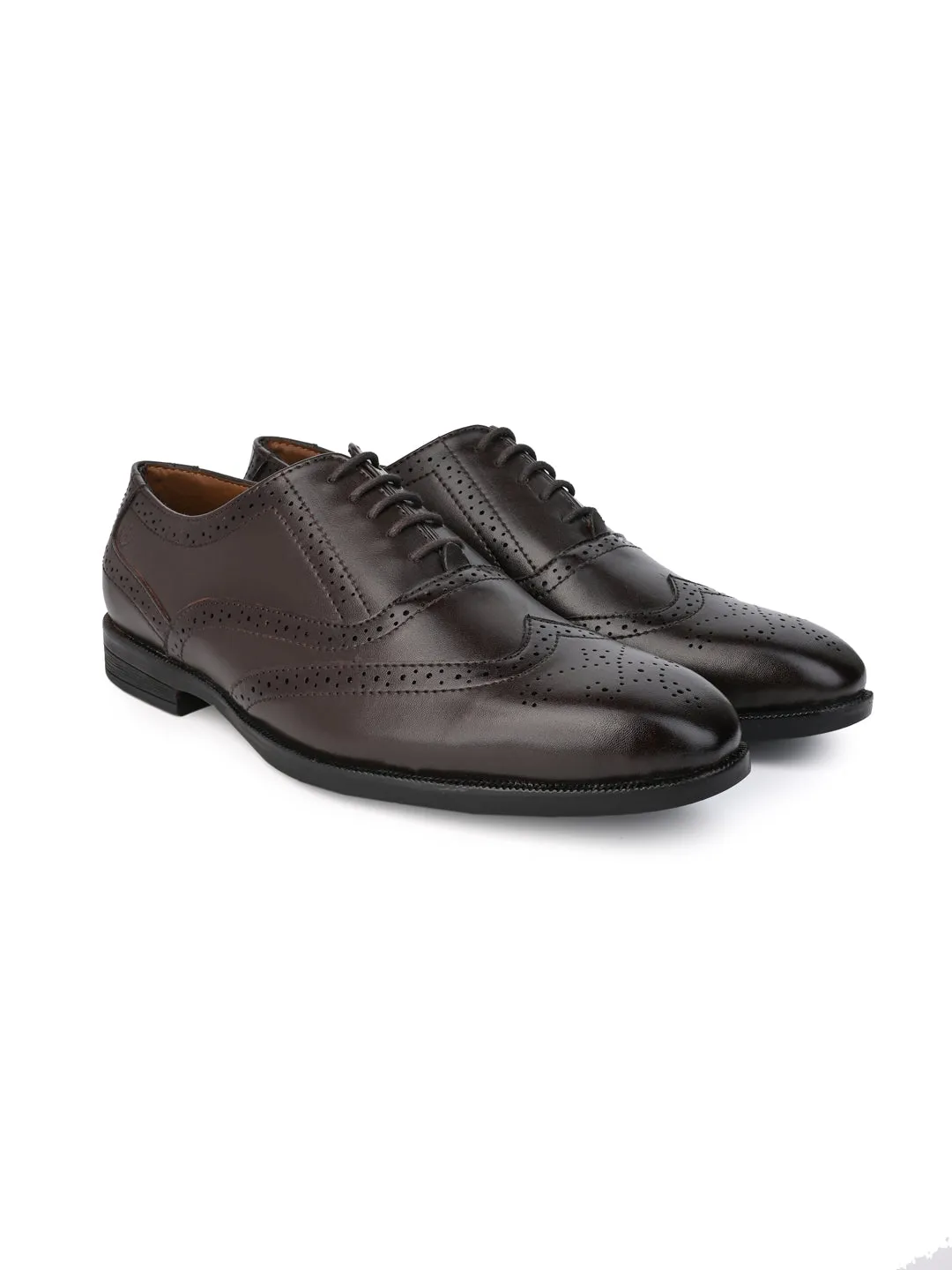 Alberto Torresi Brown formal Brogue Shoes