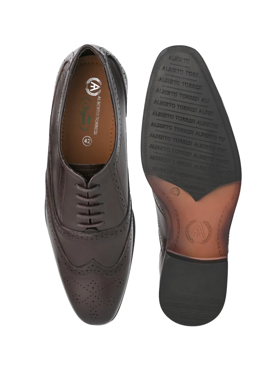 Alberto Torresi Brown formal Brogue Shoes