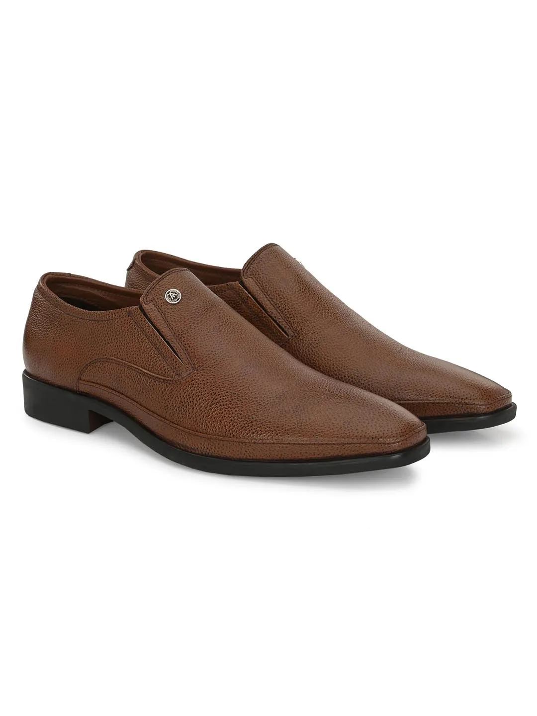 Alberto Torresi Genuine Leather Brown Slipon Formal Shoes