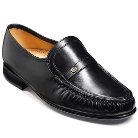 BARKER Jefferson Shoes - Mens Moccasins - Black Kid