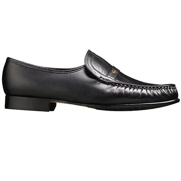 BARKER Jefferson Shoes - Mens Moccasins - Black Kid