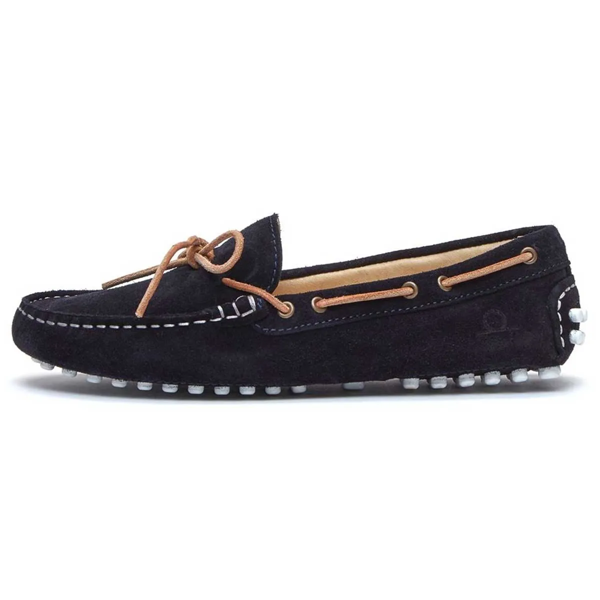 CHATHAM Aria Suede Driving Moccasins - Women's - Navy