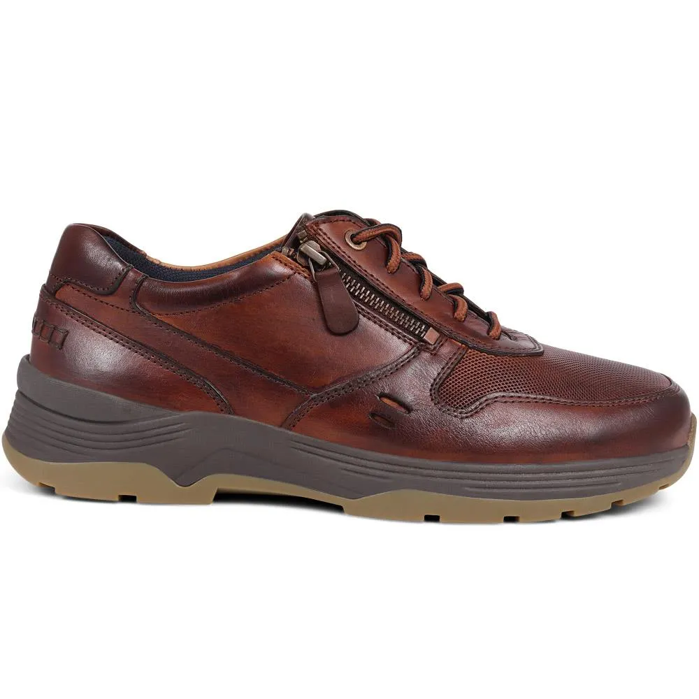 Dual-Fastening Leather Shoes  - DINO / 325 166