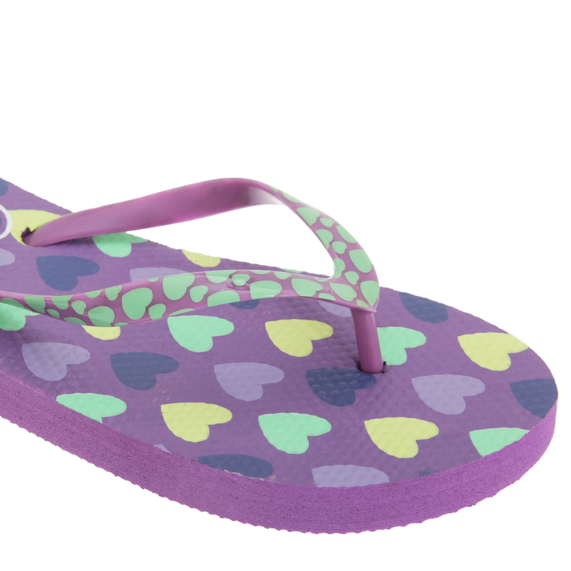 FLOSO Girls Heart Print Flip Flops With Heart Printed Strap