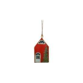 French Country House Ornament Red