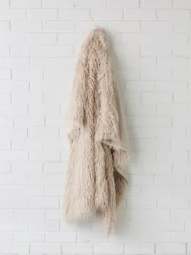 Linen House Lark Faux Fur Throw Rug