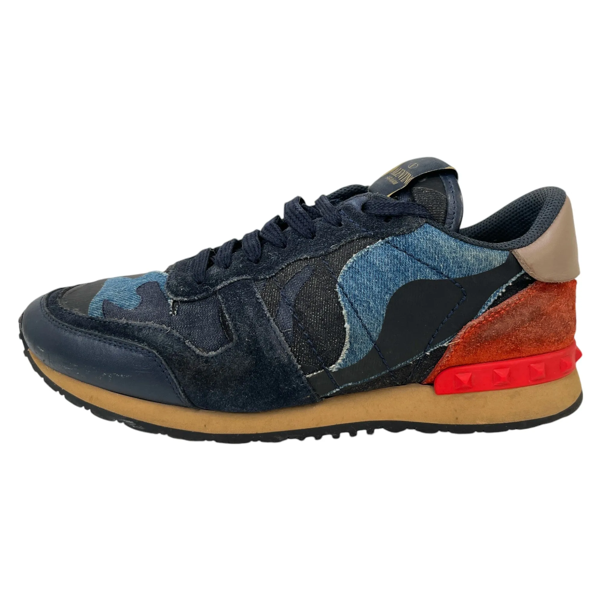 Men's Rockrunner Camouflage Denim Low Trainers Blue Size EU 40 / UK 6