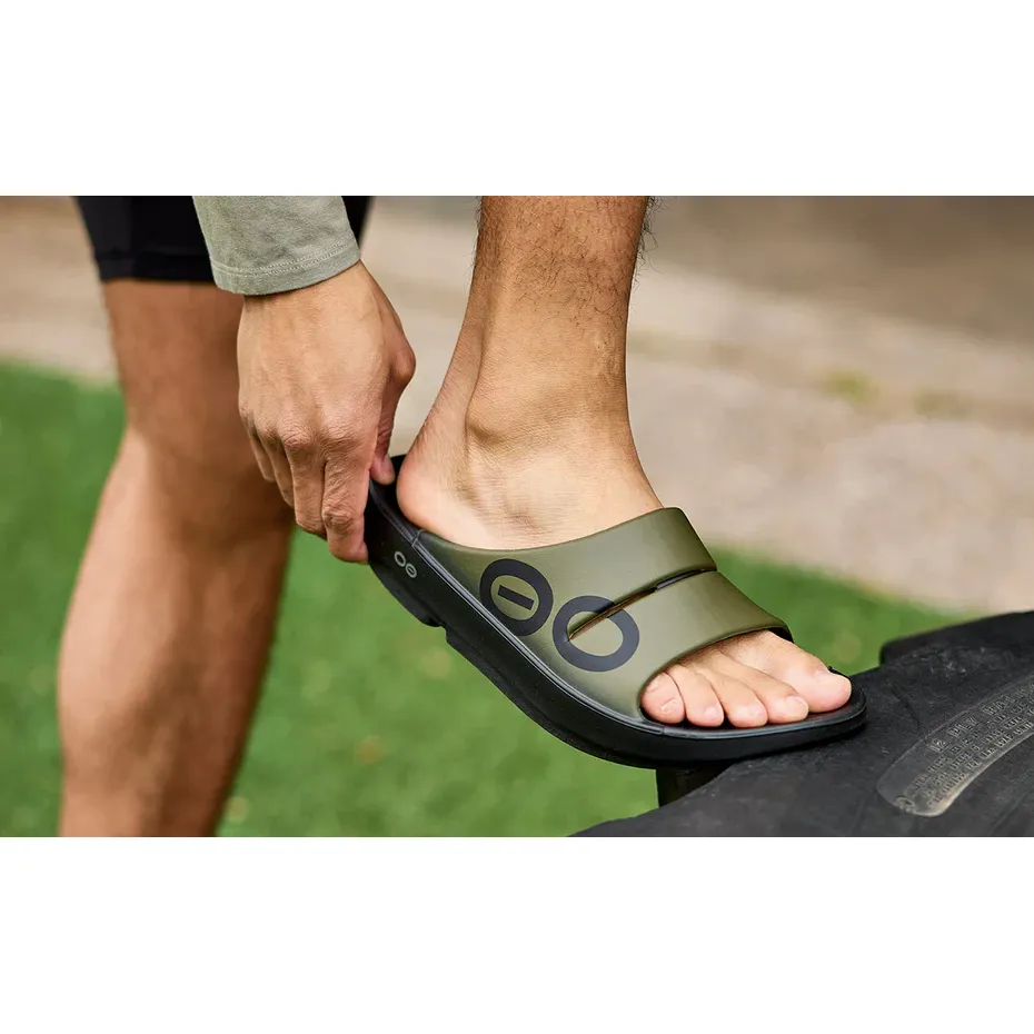 OOFOS Unisex OOahh Sports Sandals in Tactical Green