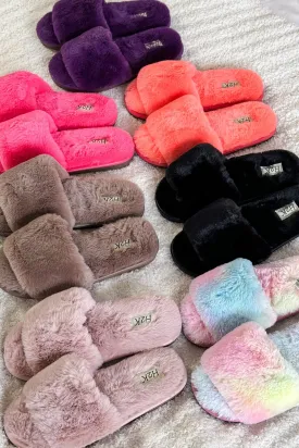 Slipper Slides Faux Fur